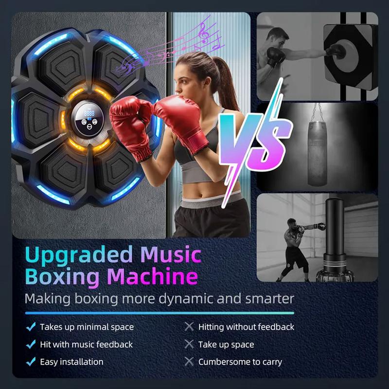 Smart Wireless Music Boxing Machine, Music Boxing Machine With Gloves, Parent-child boxing，At Home PU Music Boxing Machine, Boxing Trainer Reaction Practice