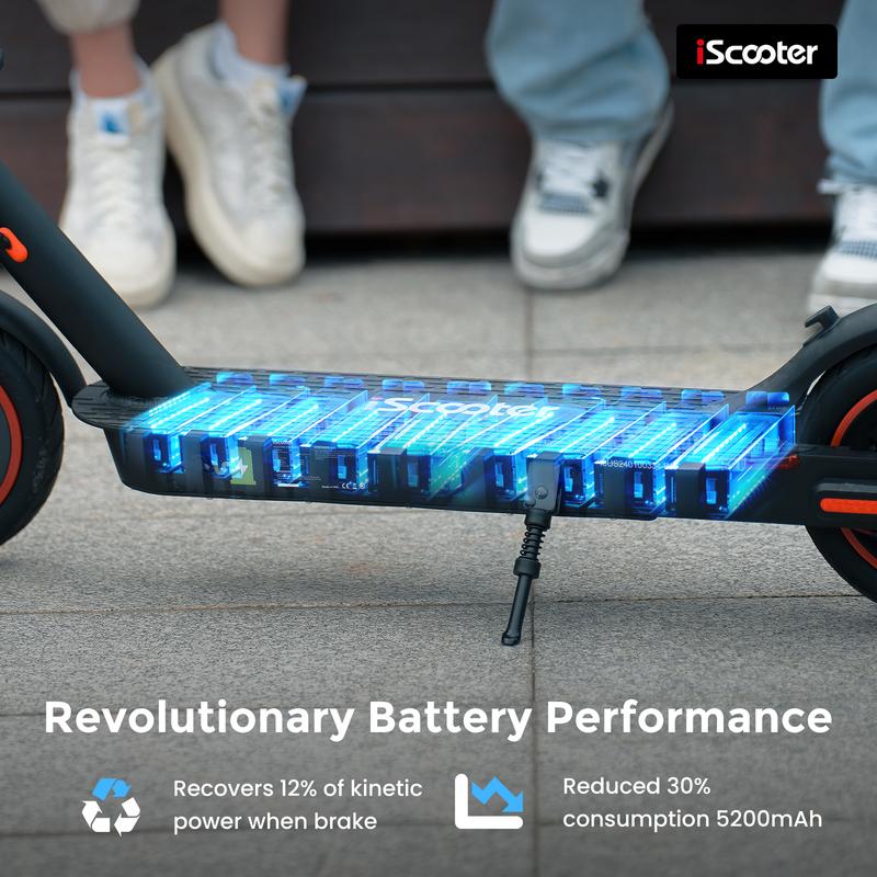  i8 Electric Scooter for Adults, 12 Miles Long Range, 15.6 Mph Top Speed, Commuting Electric Scooter with Cruise Control, Double Braking Systems E Scooter for Adults and Teens