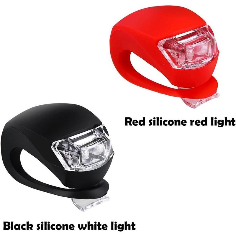 The Bicycle Light Front and Rear Silicone LED Bike Light Set - Bike Headlight and Taillight,Waterproof & Safety Road,Mountain Bike Lights,Batteries Included