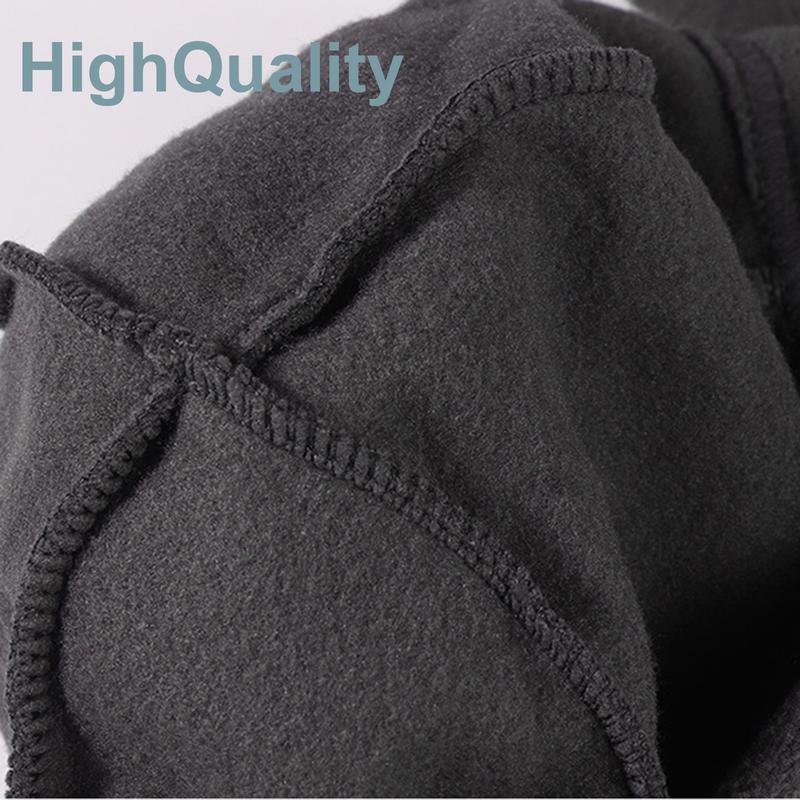 Men Polar Fleece Balaclava Hood Face Mask and Hat Set Winter Thermal Hat Face Mask Ski Mask Neck Warmer for Cold Weather