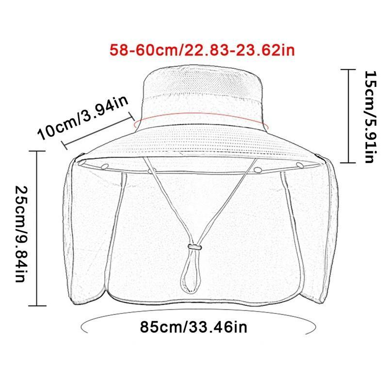 Outdoor Fishing Sun Protection Cap, Large Brim Fishing Hat, Sun Protection Hat for Men & Women, Fishing Accessories, Fishing Equipment