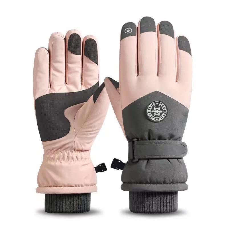 Outdoor Winter Ski Gloves, 3 Pairs set Non-slip Plus Fleece Thickened Warm & Touch Screen & Windproof & Waterproof Gloves, Sports & Outdoor Accessories