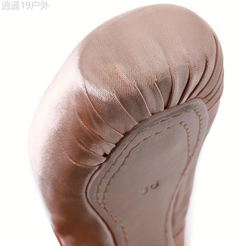 Women's Professional Ballet Shoes With Ribbons, Hard Toe Dance Footwear, For Ballet And Dance Performances