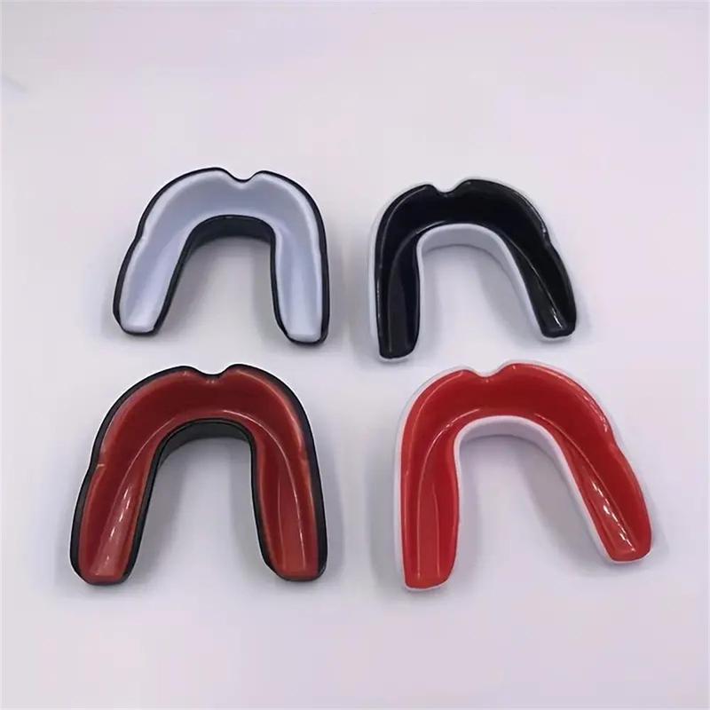 Sports Mouthguard, 4 Counts set Comfortable Non-slip Shock Absorption Mouth Guard for Boxing, Mma, Football, Basketball, Double Mouthguard, Christmas Gift