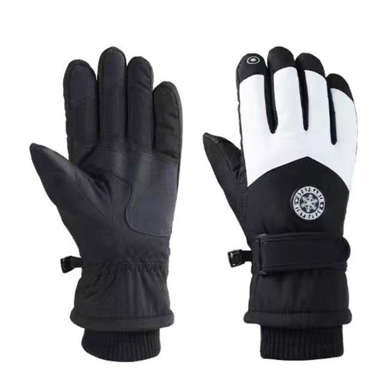 Outdoor Winter Ski Gloves, 3 Pairs set Non-slip Plus Fleece Thickened Warm & Touch Screen & Windproof & Waterproof Gloves, Sports & Outdoor Accessories