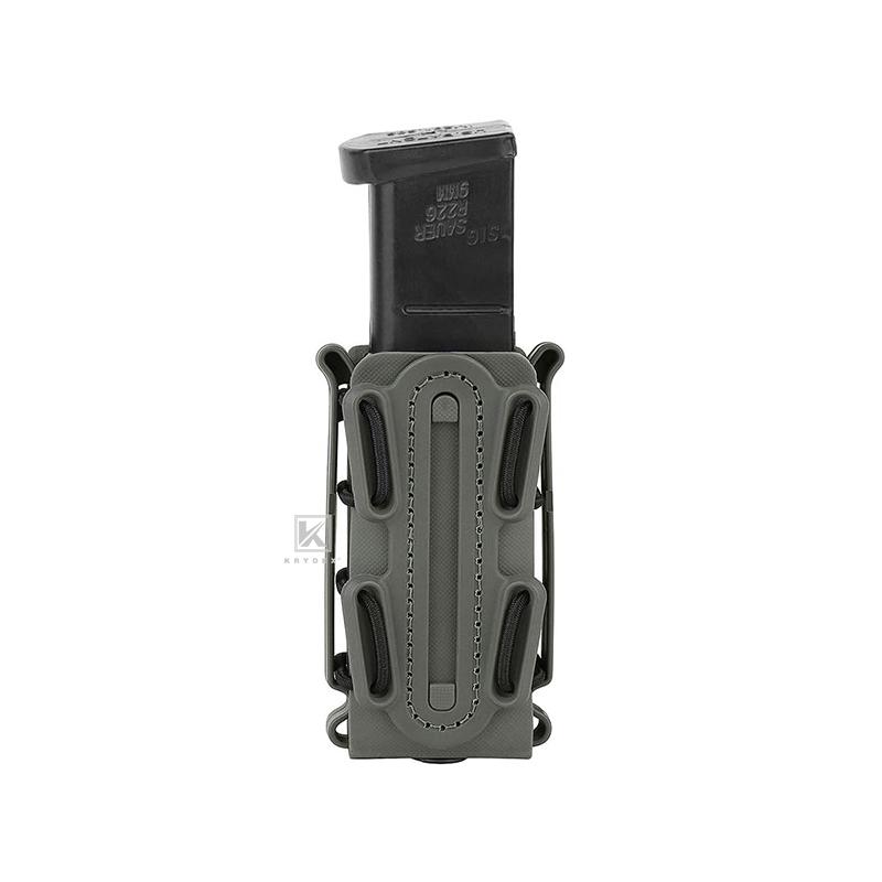 KRYDEX Soft Shell 9mm 1911 Single  Mag Pouch  Carrier Holster Short Molle Belt Open Top 1.75'' Width