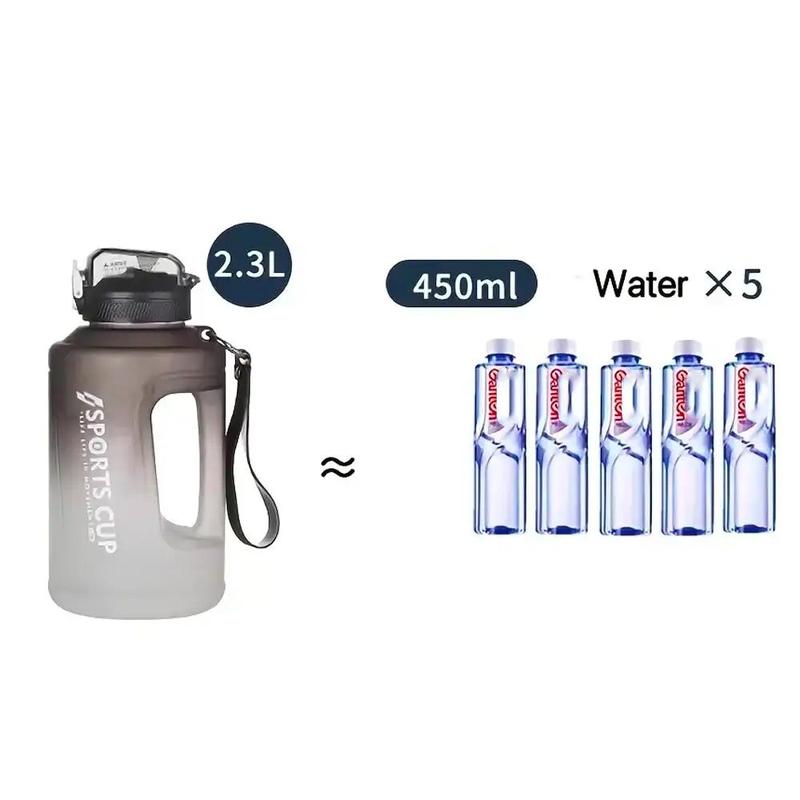 Sports Water Bottle, Large Capacity Sports Drinking Cup with Straw, Washable Reusable Tumbler, Portable Bottled Plastic Water Mug, Outdoor Drinkware (1500ml 2300ml), Pink Water Bottle Girl