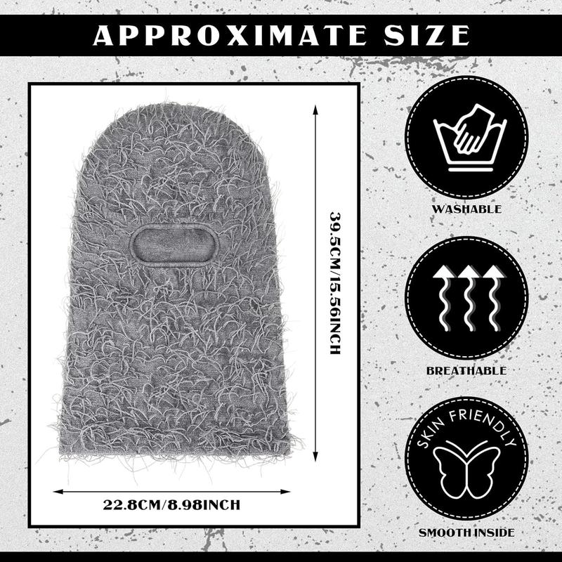 3 count Distressed Balaclava Full Face Ski Mask Cool Knitted Balaclava Windproof Ski Mask for Men Women Cold Weather