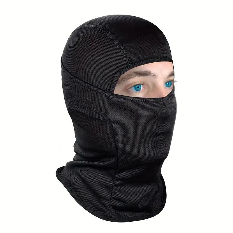 Cross Printed Ski Mask Hood for Men and Women Outdoor Riding Balaclava Hat Sunshade Breathable Windproof and Sunscreen Hat