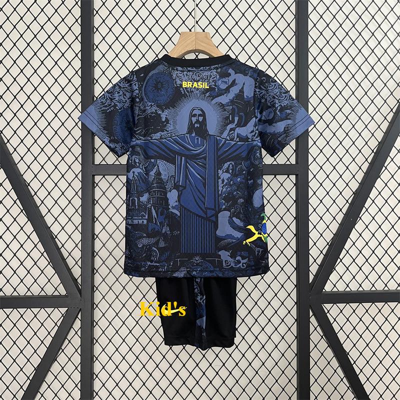 Children's Football Shirt 24 25 BLT Special Edition Grey Blue Short Sleeve Suit Children's Sportswear Pro Soccer retro  kit top men