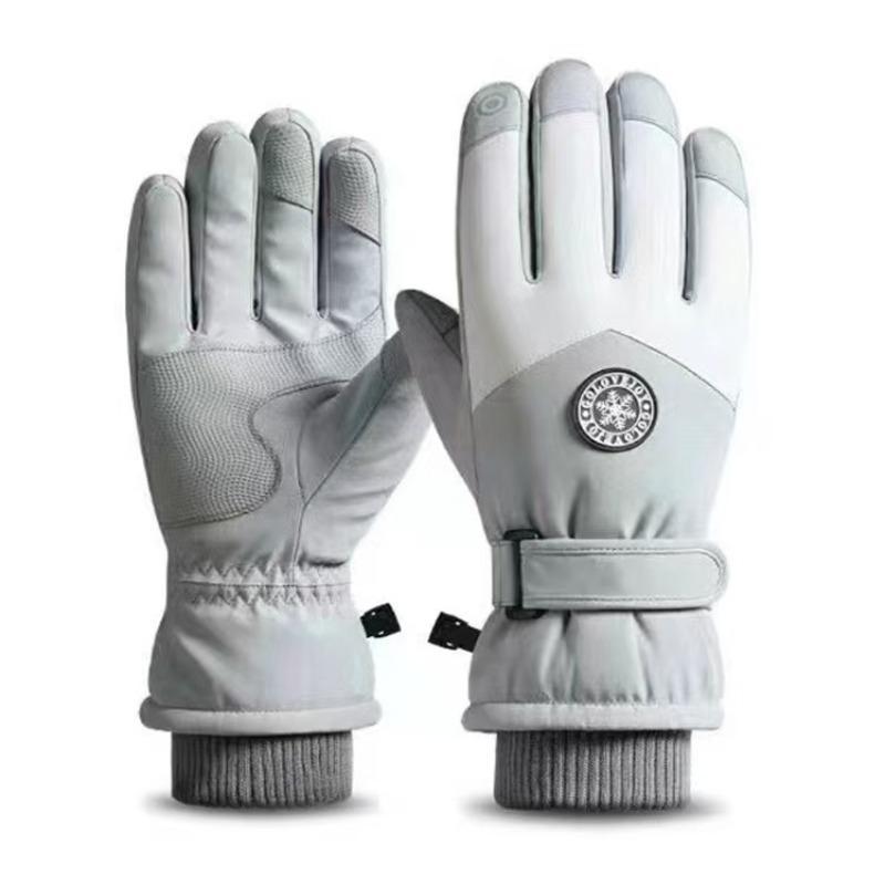 Outdoor Winter Ski Gloves, 3 Pairs set Non-slip Plus Fleece Thickened Warm & Touch Screen & Windproof & Waterproof Gloves, Sports & Outdoor Accessories