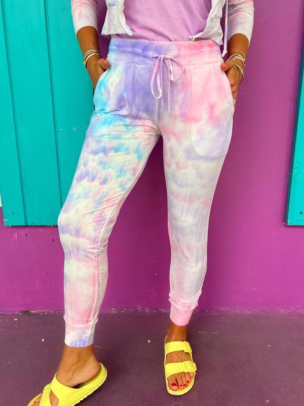 Cotton Candy Tie-Dye Joggers