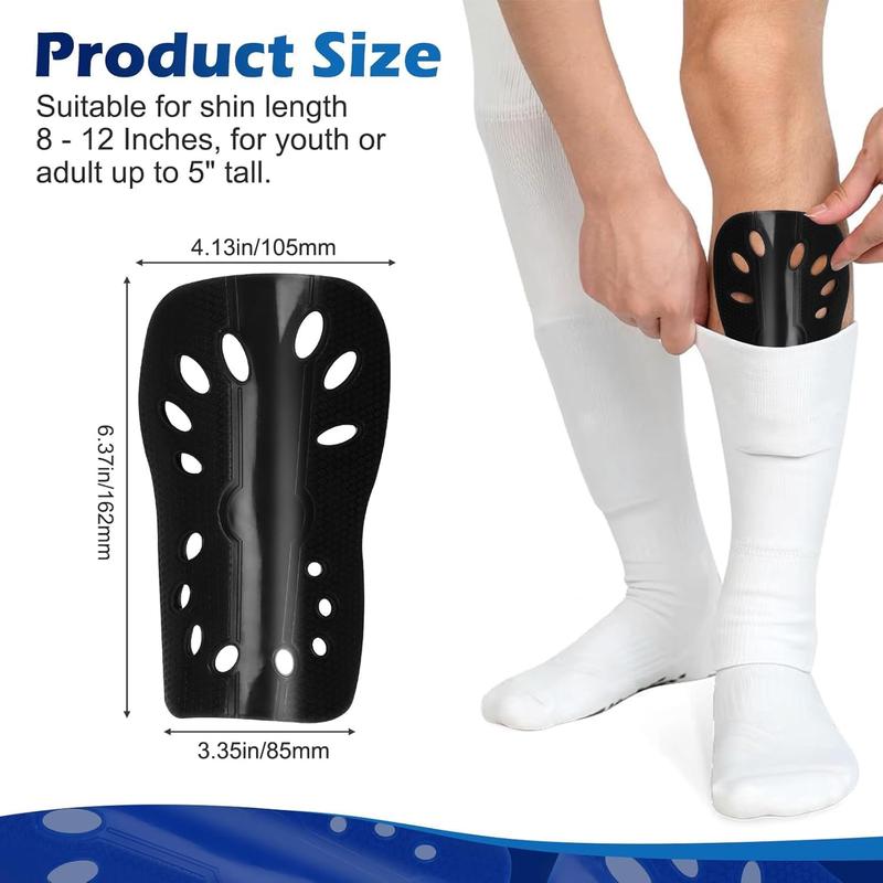 Soccer Shin Guards - 2 Pairs Lightweight Breathable Shin Guard Sleeves for Adults - Calf Protective Gear for Men and Women Football Players