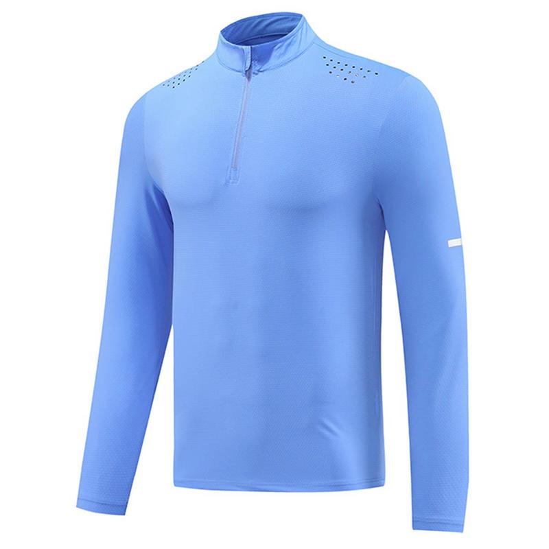 Men's Quick-Dry Active Sports Shirts Quarter Zip Long Sleeve Running Pullover Tops Outdoor Sweatshirt