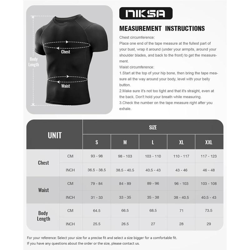 Men's Compression Shirts, Short Sleeve Athletic Compression Tops Dry Workout T Shirt, Rash Guard Base Layer Undershirt