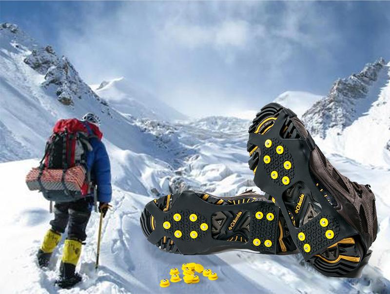 Winter Ice Cleats for Men & Women - 4 Sizes Available, Anti-Slip Snow Grippers with Strong Traction for Boots & Shoes, Ideal for Walking, Hiking & Outdoor Activities