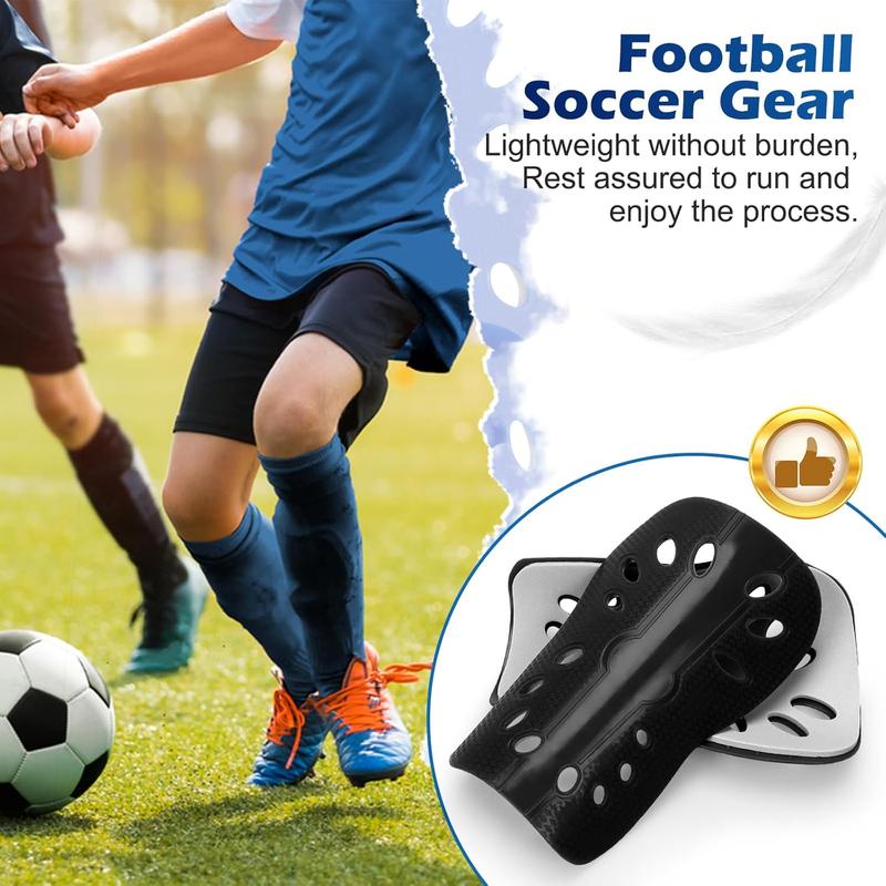 Soccer Shin Guards - 2 Pairs Lightweight Breathable Shin Guard Sleeves for Adults - Calf Protective Gear for Men and Women Football Players