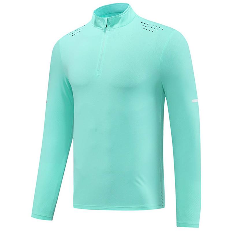 Men's Quick-Dry Active Sports Shirts Quarter Zip Long Sleeve Running Pullover Tops Outdoor Sweatshirt