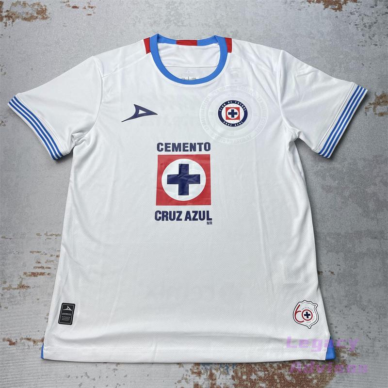 2425 Mexico LIGA MX CRUZ AZUL 3rd Away Short Sleeve Soccer Jersey Quick Dry Fans Version