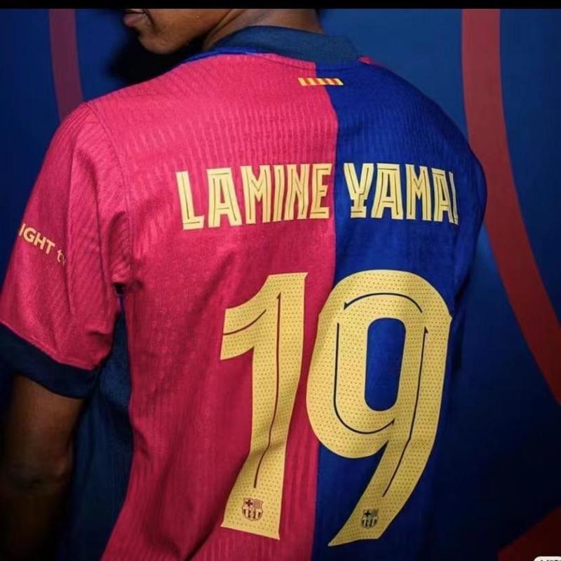 Yamal 19 Jersey 24-25 Season Home Jersey #10.#21#6 Sports Short Sleeve Barcelona