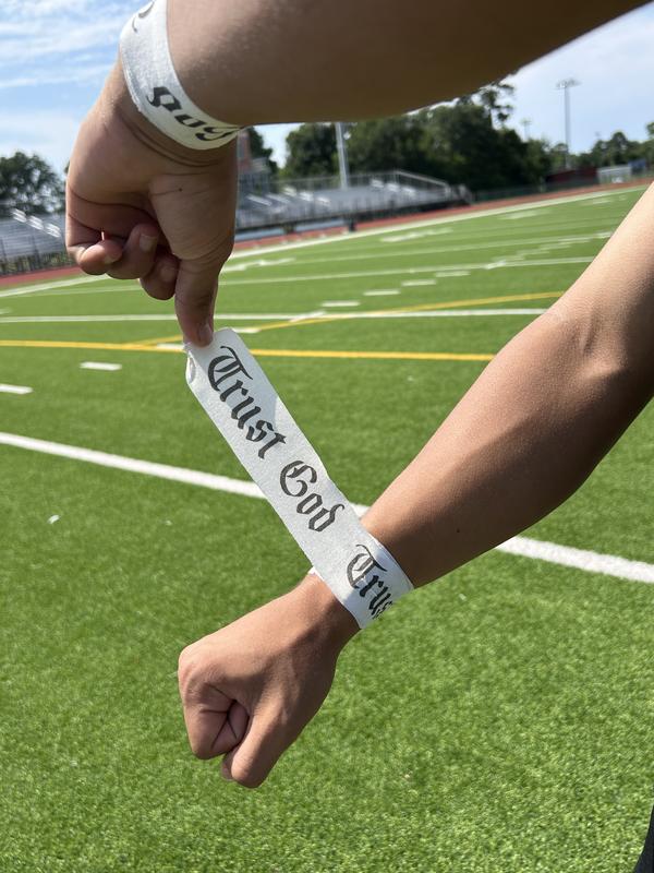 TRUST GOD wrist tape 5 yards in length