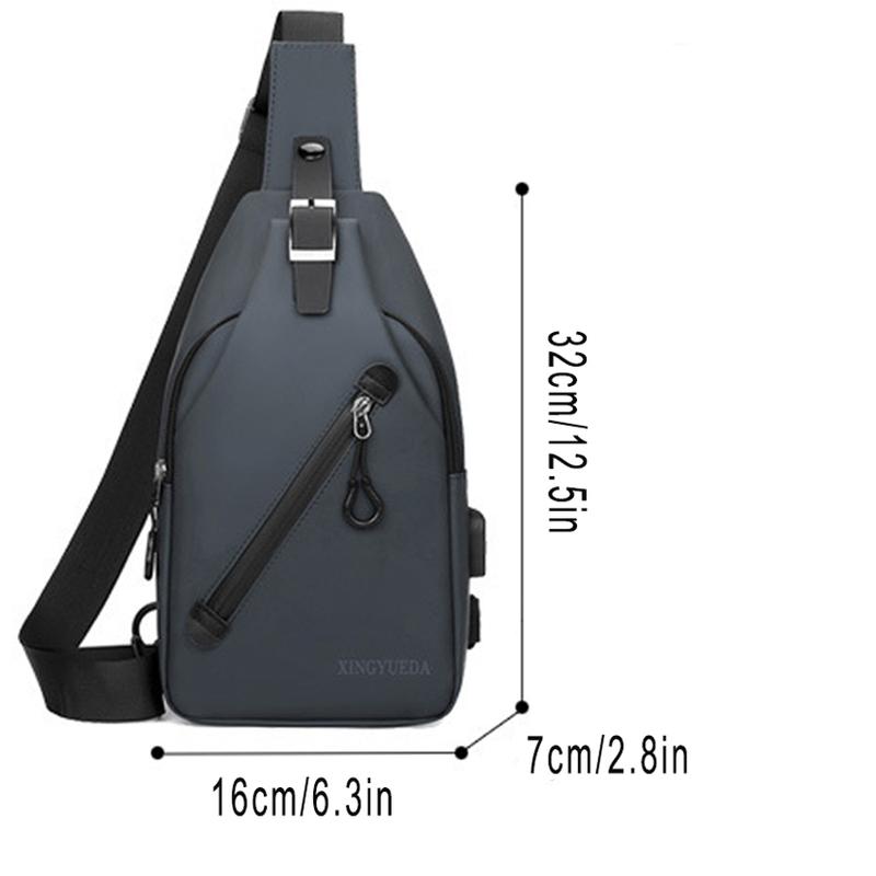 Sling Bag Crossbody Backpack with USB Charging Port,Hiking Daypack Shoulder Bag Chest Bag for Hiking Walking Travel Sports Bag