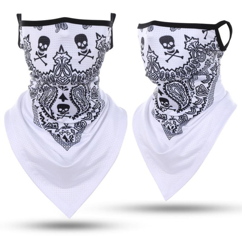 Skull Pattern Face Mask, 1 Count Breathable Neck Gaiter, Boho Style Sports Face Cover for Cycling Motorcycle Fishing Hiking