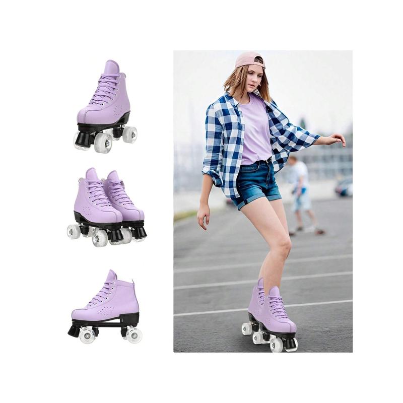 Gets Roller Skates For Women And Men PU Leather High-Top Shoes Classic Double-Row Roller Skates Four-Wheel Roller Skates For Men Girls Unisexsonic roller skates sonic  roller quad  skates