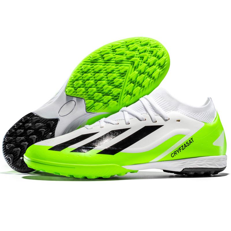 AG FG Men's Soccer Shoes Football Cleats High-Tops Lace-Up Non-Slip Spikes