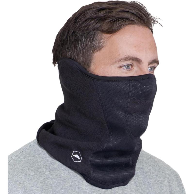 Headwear Half Ski Mask for Men & Women, Winter Face Mask for Cold Weather, Half Balaclava Neck Gaiter, Neck Warmer