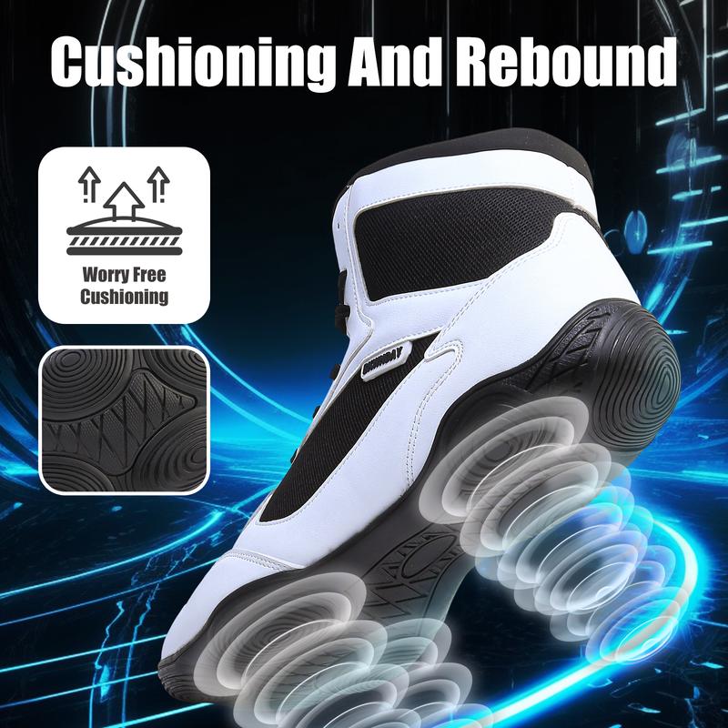 Men's Boxing Shoe,Wrestling Shoes for Men,Pro Wrestling Boots,Weightlifting Powerlifting Shoes,Zero Drop Sole,Fitness Sneakers