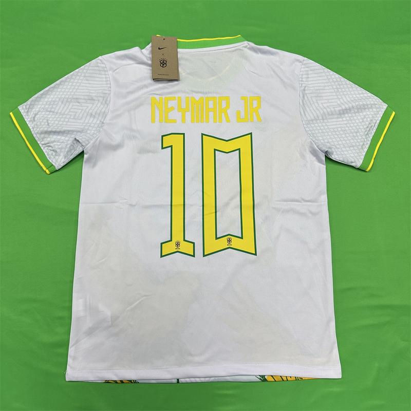 Nike 2022 World Cup Brazil Fan Edition Home Short Sleeve Neymar JR Soccer Jerseys