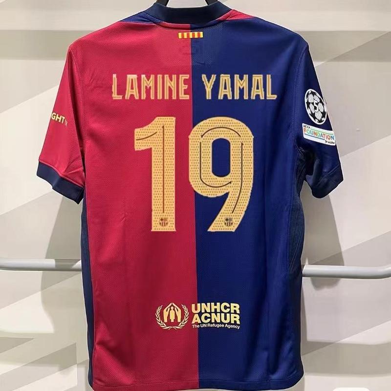 Yamal 19 Jersey 24-25 Season Home Jersey #10.#21#6 Sports Short Sleeve Barcelona