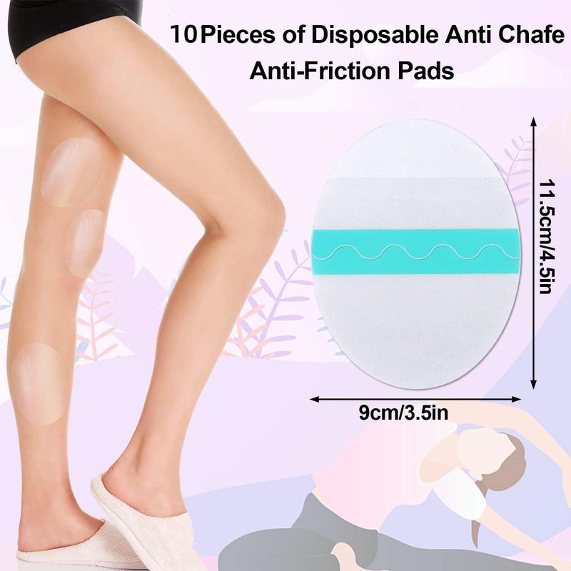 Thigh Anti-wear Patch, 10pcs box Self Adhesive Invisible Thigh Protector, Sports Tape for Women, Sports Accessories for Outdoor Activities