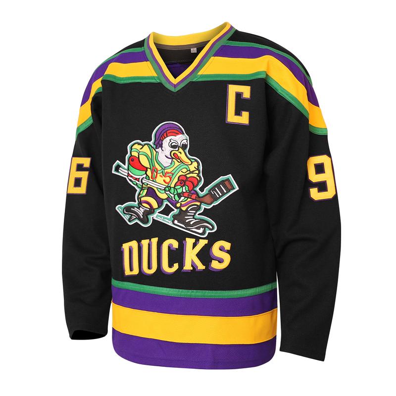 [Christmas gift] Mighty Ducks Jersey, 96 Conway Jersey, 99 Banks Jersey, Movie Ice Hockey Jersey, Broidery Letters and Numbers in Sport Specific Clothing in Sports & Outdoors