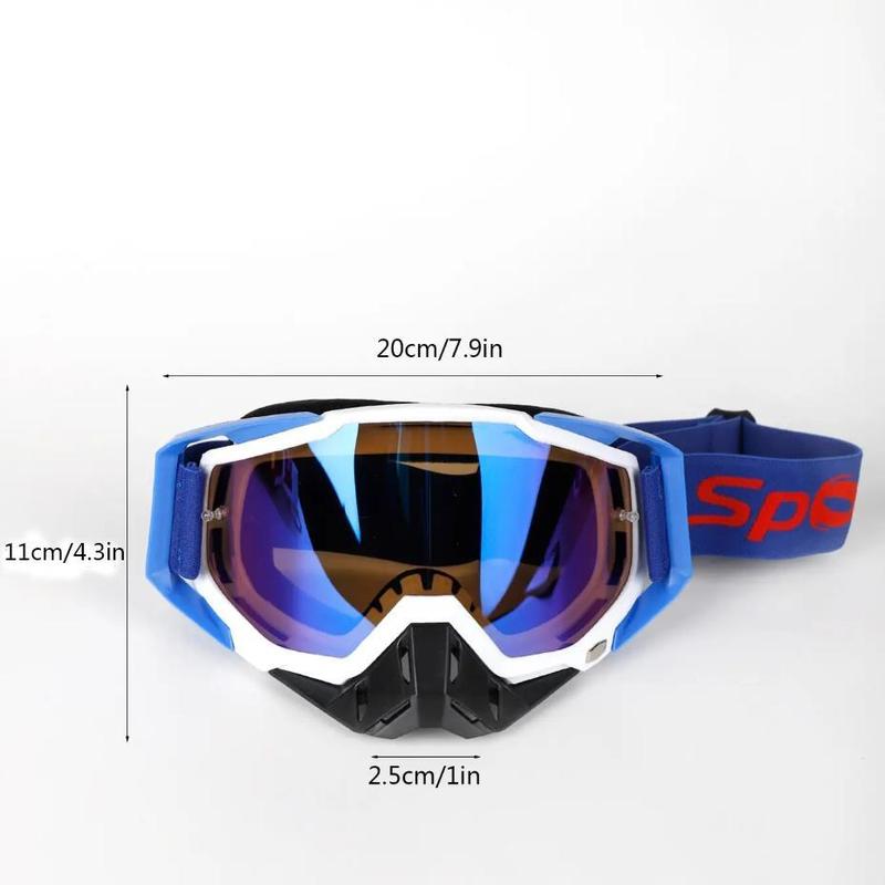 Motorcycle Goggles, Dirt Bike Goggles, Off Road Goggles with Anti Fog UV Protection Lens, Sports & Outdoor Accessories