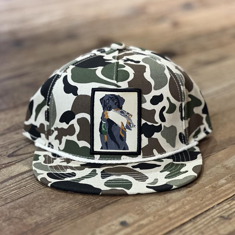 AIX Black Lab Full Old School Camo Rope Hat