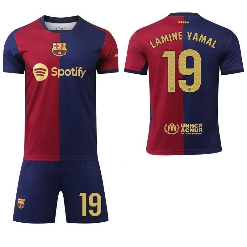 2425 Barca Home Kids suit No. 9 Lewan 8 Pedrie 6 Garvey 10 Messi No. 19 Yamal suit No. 16#-28#