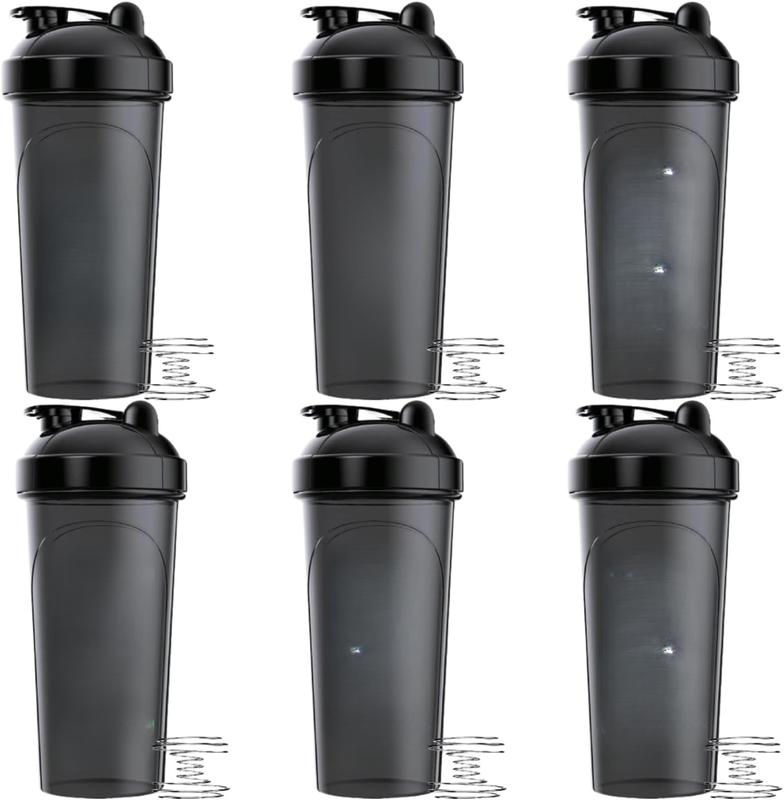 -6 PACK- Shaker Bottles for Protein Mixes |  & Dishwasher Safe | 6 Large 24 oz protein shaker bottle | Shaker Cups for protein shakes | Blender Shaker Bottle Pack