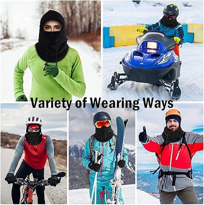 Balaclava Windproof Winter Full Face Mask Warm Fleece Hood Ski Mask for Men and Women Cold Weather Motorcycle Bike Cycling Neck Warmer