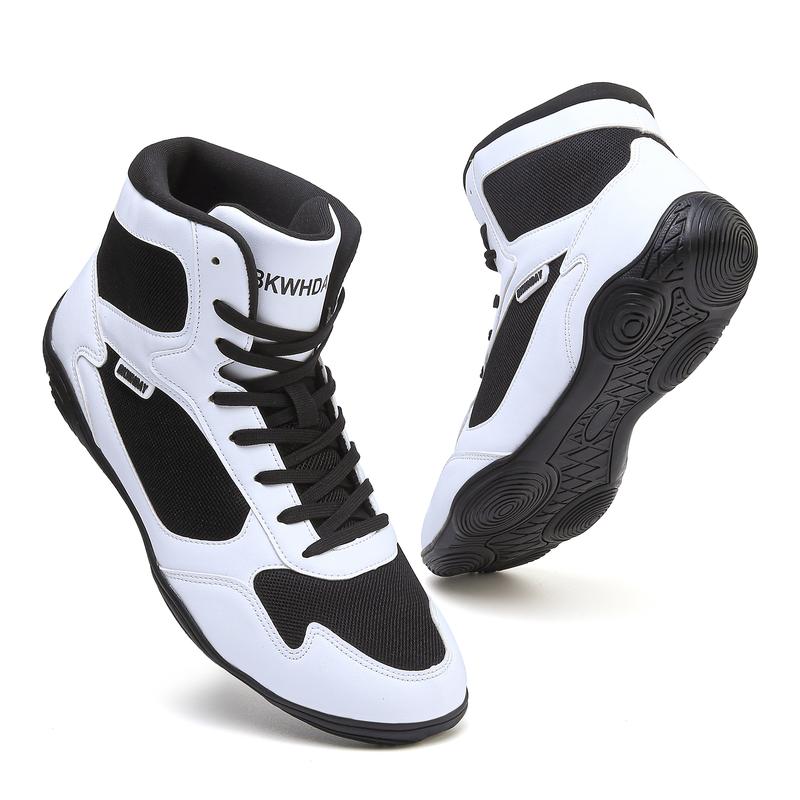 Men's Boxing Shoe,Wrestling Shoes for Men,Pro Wrestling Boots,Weightlifting Powerlifting Shoes,Zero Drop Sole,Fitness Sneakers