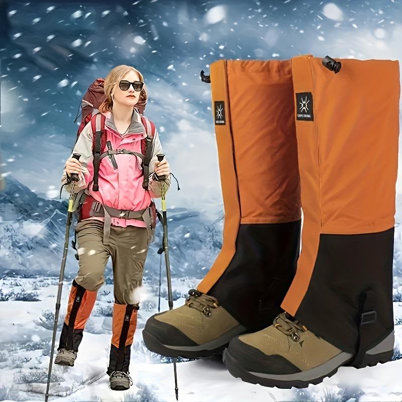 2PCs Waterproof Leg Gaiters, Waterproof Boots Gaiters for Hiking, Hunting and Walking, Camping, Climbing, Skiing,  Men and Women