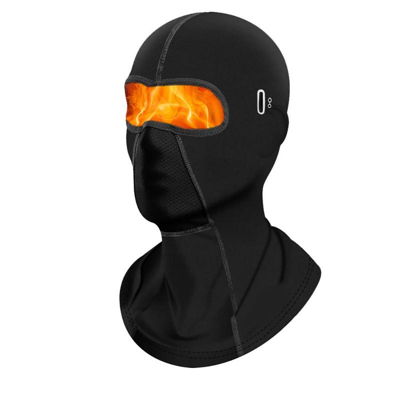 Fleece Lining Warm Face Mask, Sweat Absorbent Breathable Balaclava, Outdoor Accessories Windproof Neck Warmer Ski Mask For Skiing, Cycling, Motorcycle