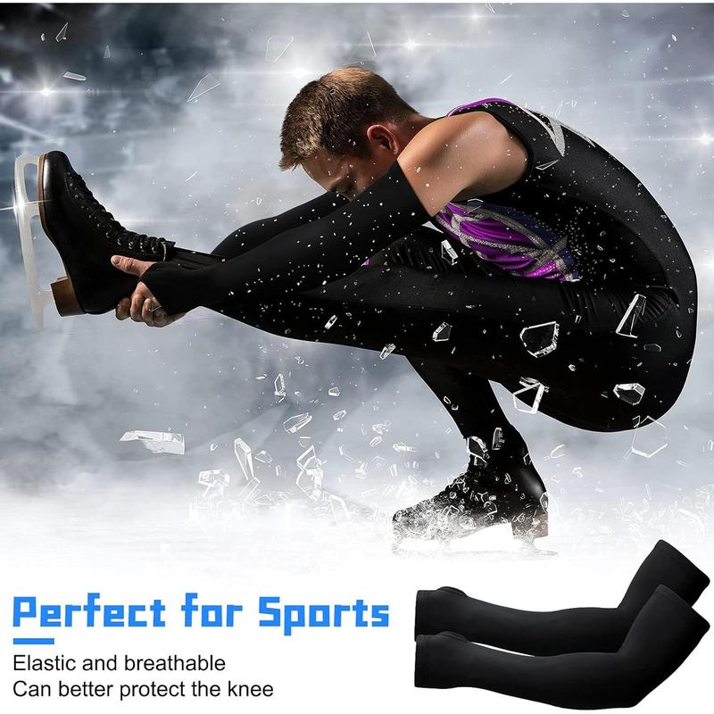 2 Pairs Arm Sleeves Warmer Cycling Thermal Arm Warmer Arm Sleeves Arm Winter Cover with Thumb Holes for Men Women