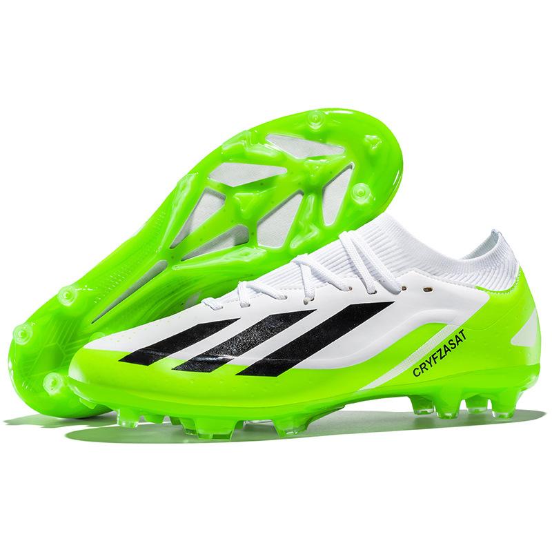 AG FG Men's Soccer Shoes Football Cleats High-Tops Lace-Up Non-Slip Spikes