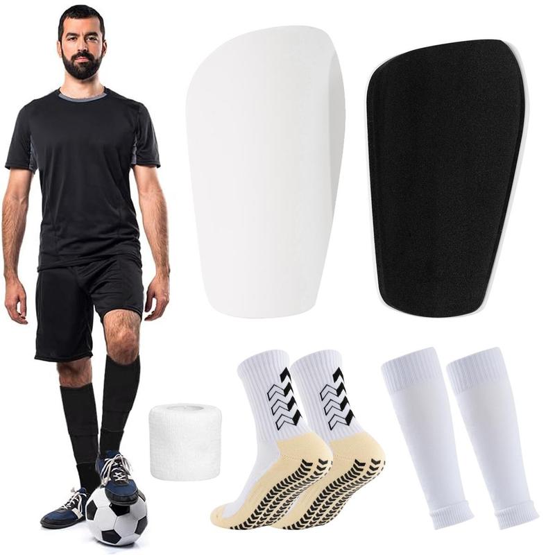 Football Shin Guard Set, 1 Set Football Shin Guard with Socks & Shin Guard Straps, Soccer Accessories for Men & Women