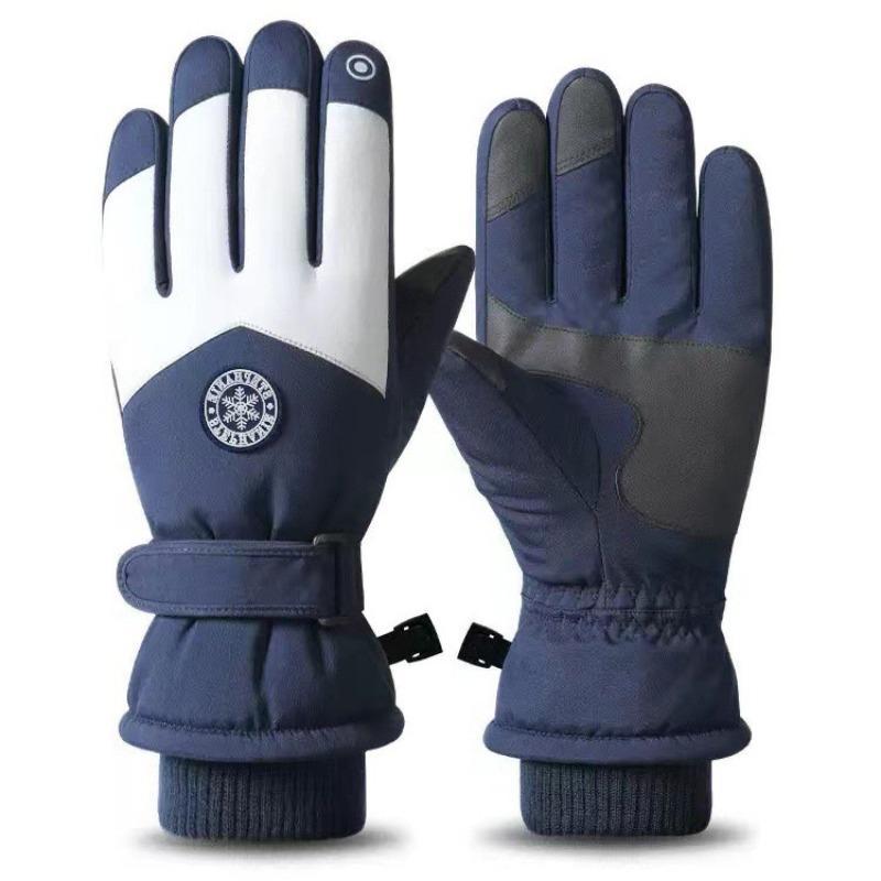 Outdoor Winter Ski Gloves, 3 Pairs set Non-slip Plus Fleece Thickened Warm & Touch Screen & Windproof & Waterproof Gloves, Sports & Outdoor Accessories