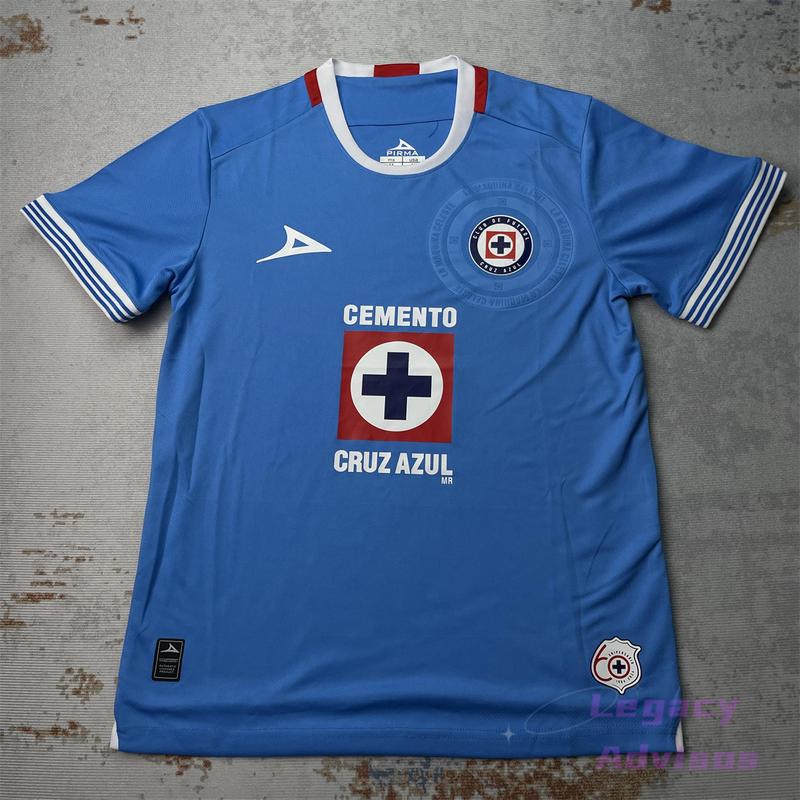 2425 Mexico LIGA MX CRUZ AZUL 3rd Away Short Sleeve Soccer Jersey Quick Dry Fans Version