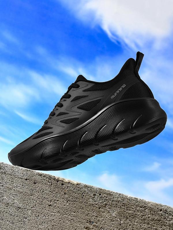 Men's Sporty Lace Up Running Shoes, Casual Breathable Comfortable Sports Shoes, Outdoor Sports Running Shoes for Men