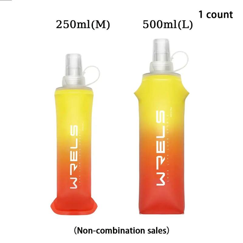 Gradient Color Collapsible Sports Water Bottle, 250ml 500ml Fitness Cycling Running Easy to Carry Silicone Bite Spout Water Bottle, Sports & Outdoor Accessories